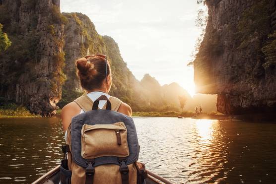 Travellers enjoying an outdoor experience